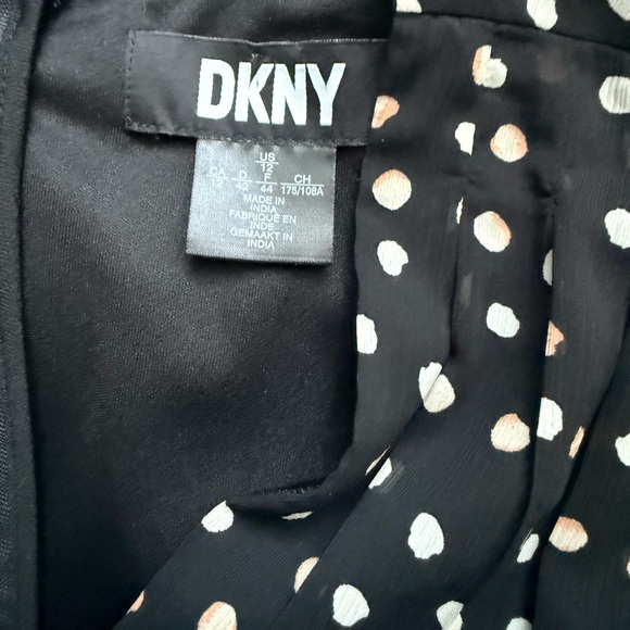 DKNY Black and White Polka Dot Midi Dress - Picture 4 of 6